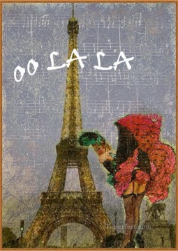 Postal del domingo París Pinturas al óleo